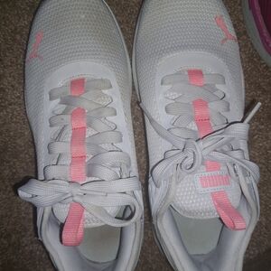Puma Gray and Pink Sneakers